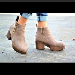 Platform ankle booties